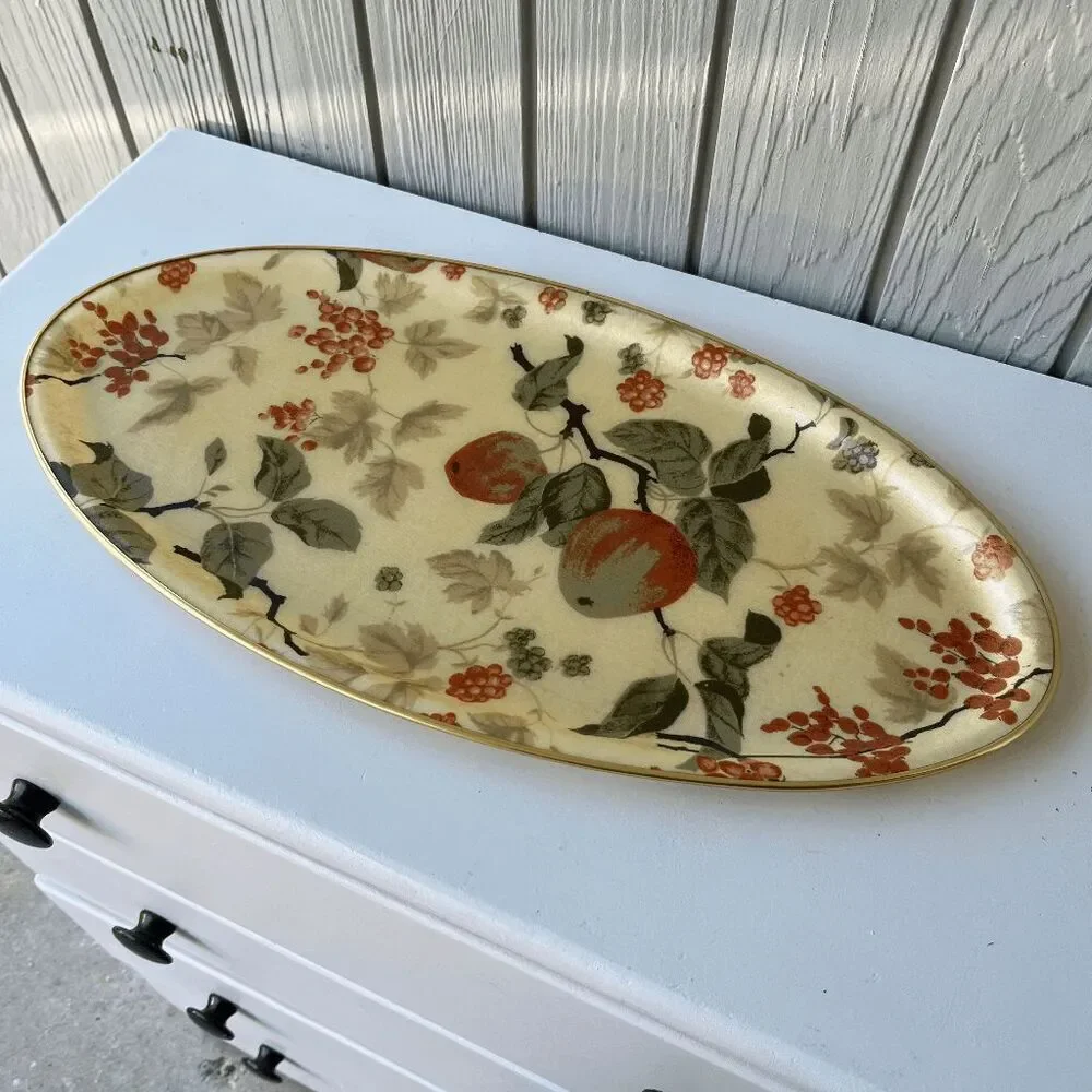 Arnold Designs LTD Chalford Glos Fiberglass Tray Fruit & Berry 1960s England VTG